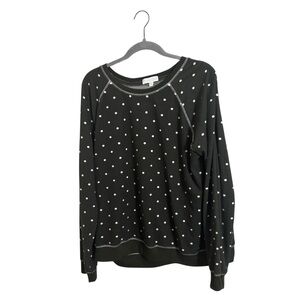 P.J. Salvage Dark Green Polka Dot Pajama Top‎ XL